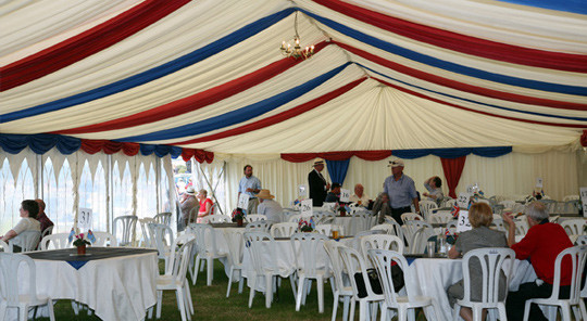 Marquee Linings in Corporate Colours