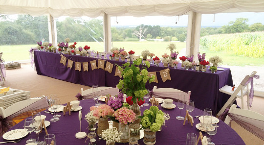 Wedding Marquee at Tulleys