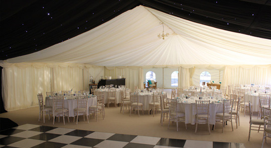 Marquee with Checkered Dance Floor