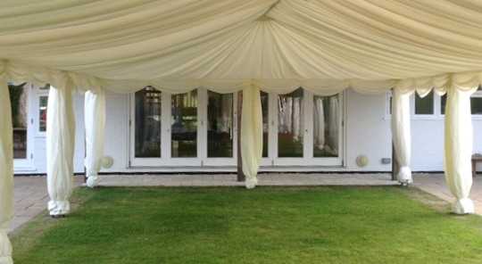 Garden party marquee linings
