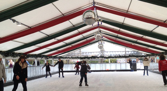 ice rink and marquee