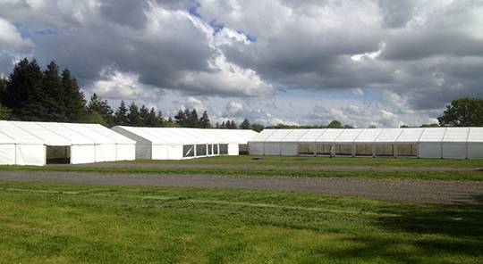 Marquees for Action Challenge at Tulleys Farm